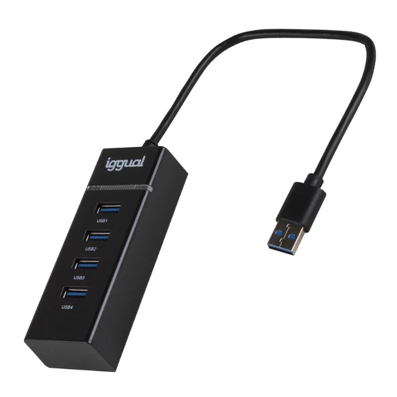 iggual Hub USB-A 3.0 x 4 puertos HUB-A-4p