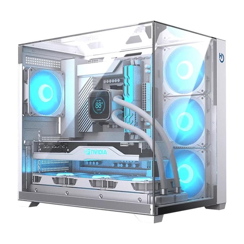 Hiditec Caja ATX Gaming Sky White USB 3.1 TYPE-C