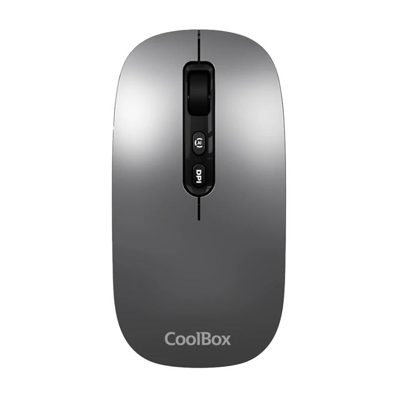 Coolbox Ratón W02-IA Inalámbrico RF+BT Gris