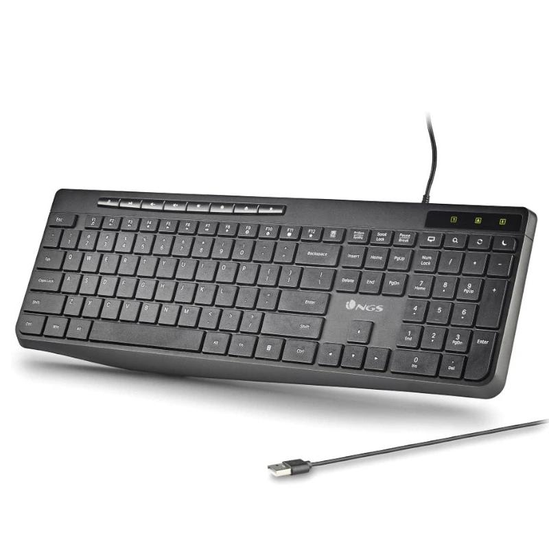 NGS Teclado USB SPECTRA Ultra Slim Silen. USB-A