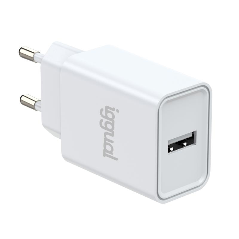 iggual Cargador de pared 1xUSB-A 5V/2.4A (12W)