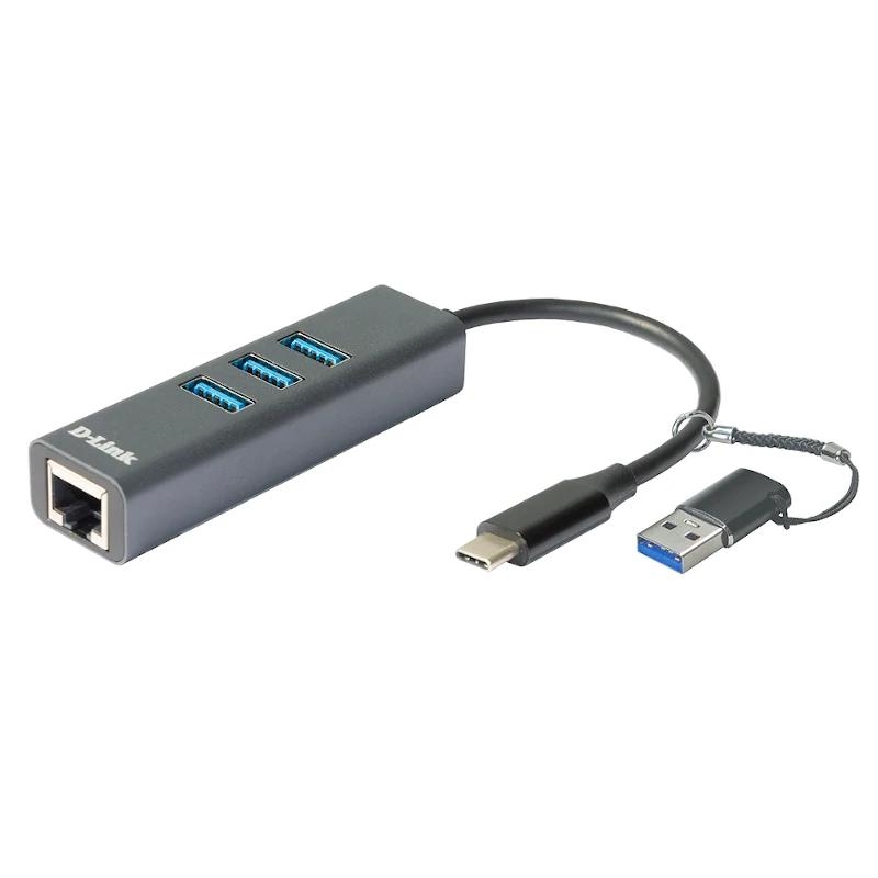 D-Link DUB-2332 USB-C/USB GbE Adapter 3xUSB 3.0